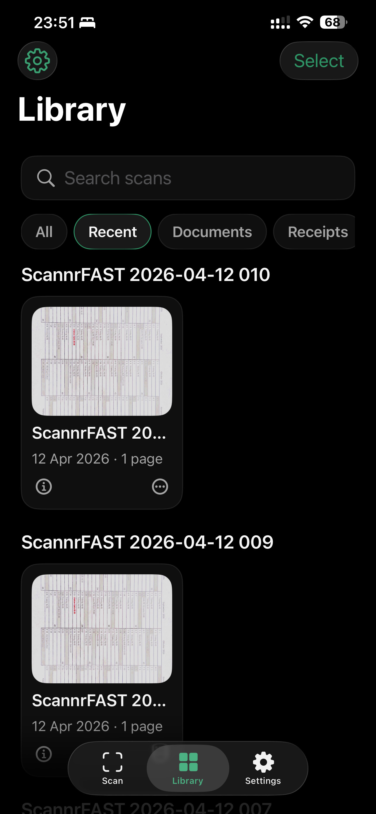 NyaScan library screenshot