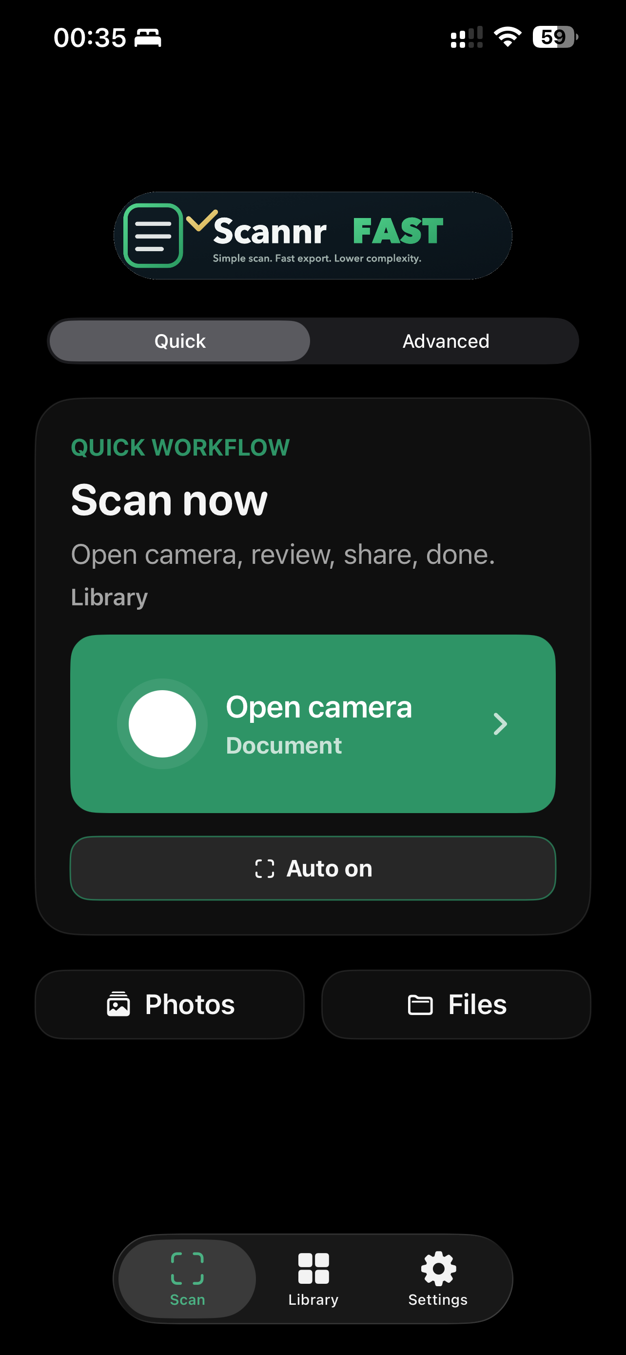 NyaScan quick home screenshot