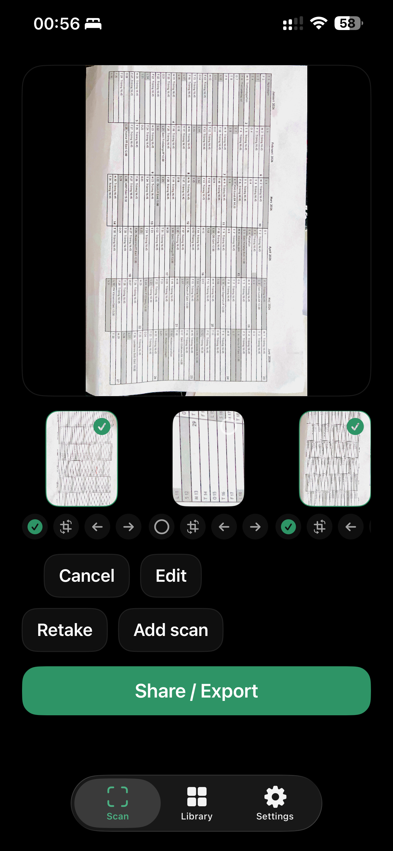 NyaScan review export screenshot